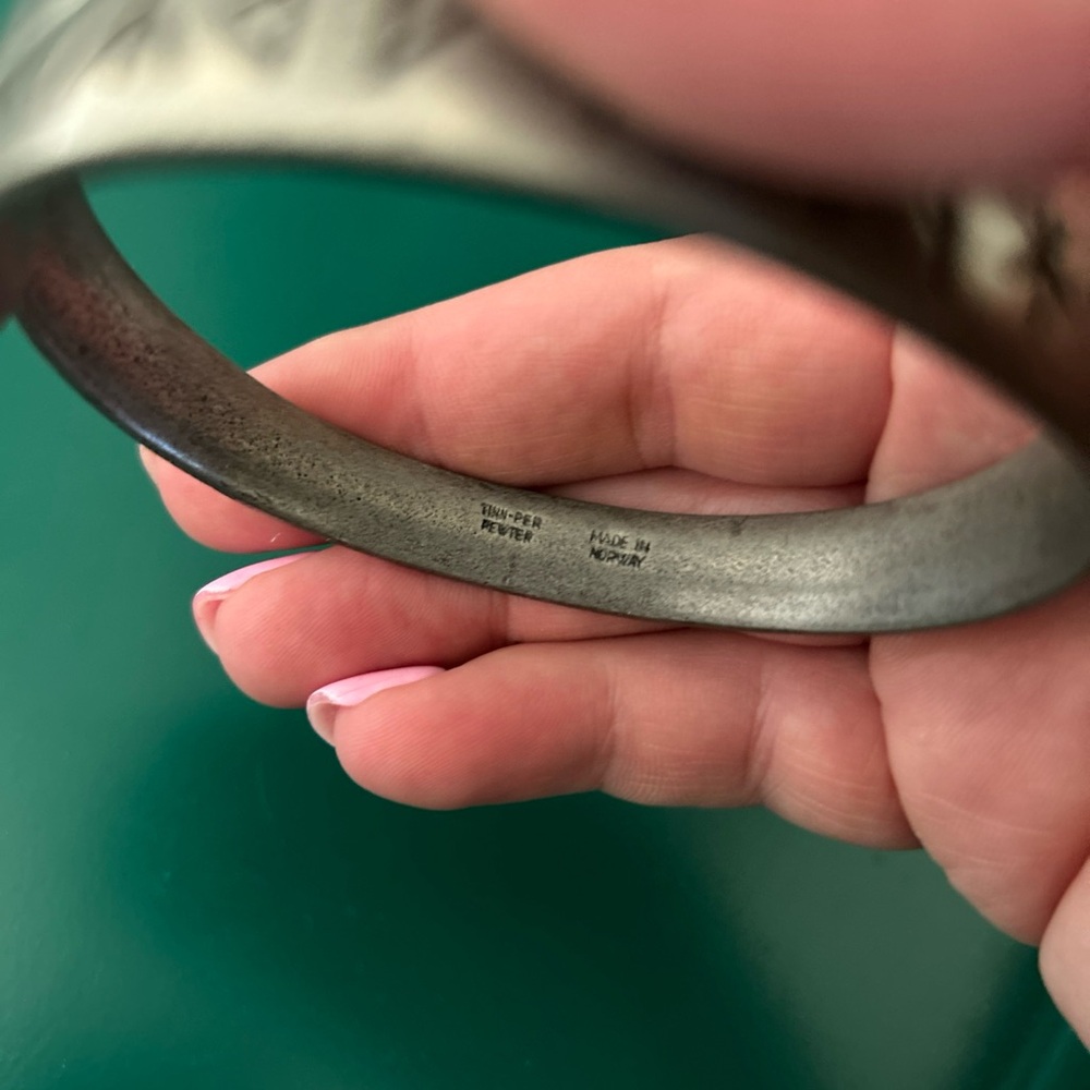 Vintage Norwegian pewter bracelet - Picture 5 of 8
